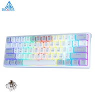 SOLAKAKA SK961 Mechanical Keyboard RGB Backlit 60% Hot Swappable Bluetooth Wireless Wired 3 Mode Hot