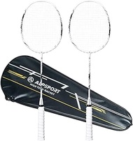 ALPSPORT INK Mountain Painting Original Design 4U G5 Pro Graphite Badminton Rackets Sets of 2, Carbo