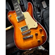 Bacchus BARON-FM-HB Global Series Electric Guitar w/ Bag, Rosewood Fingerboard - Honey Burst