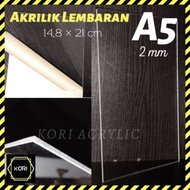 Akrilik Lembaran A5 2 mm Bening MARGA CIPTA | Akrilik A5 Bening |