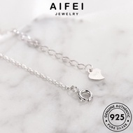 AIFEI JEWELRY Necklace Double Accessories Korean Rantai 純銀項鏈 For Pendant Perempuan Leher Sterling Perak Women 925 Chain Silver Original Ring Simple N1017