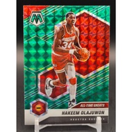 Panini Mosaic 2020-21 All-Time Greats Hakeem Olajuwon Green nba card