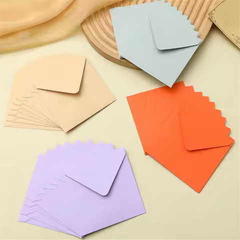 20pcs Square Envelope Bag 16x16cm Greeting Card Square Paper Envelopes 12.5x12.5cm Wedding Invitatio