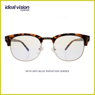 ☺ ◪ ▫ Kinetix All-Speed Anti-Radiation Tortoise Brown Gold Frame Eyeglasses for Women or Men 52-19-