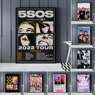 Nordic Pop Band 5SOS 2022 TOUR Posters Music Album Rock Canvas Painting Vintage Wall Art Decoration 