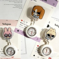 Cute Luminous Beagle Student Watch Specialty Nurse's Clip-on Watch (Chest-mounted)