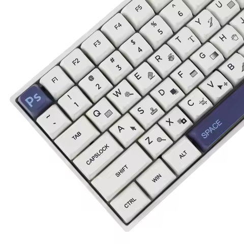 142 PS MDA Profile Dye Sub Keycaps Ergonomic Thick PBT Keycap Set for Photoshop TKL GK61 64 68 75 87