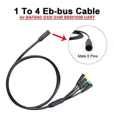 1T4 EB‑BUS UART Main Wiring Harness for Bafang Mid‑Drive Motor G320 G340 BBS0102B