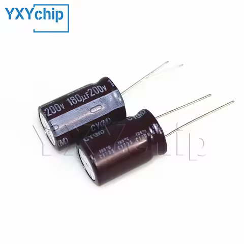 2pcs 180uF 200V 180MFD 200WV Aluminum Electrolytic Capacitor 16*25mm Radial