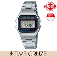 [Time Cruze] Casio A158 Vintage Stainless Steel Adjustable Strap Digital Quartz Watch A158WA-1DF A15