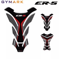 For Kawasaki ER5 ER-5 ER 5 Motorcycle Accessories 3D Carbon Fiber Fuel Tank Pad Protection Sticker F