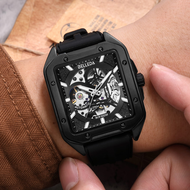 Jam Tangan Belleda Automatic Segi 9572 Rubber Jam Tangan Anti Air