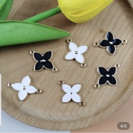 Van Cleef Pendant Charms DIY Enamel Metal Double Hook