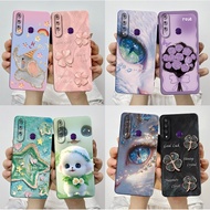 For Huawei Y6P Y7P 2020 Case Silicone Cover Aesthetic Pretty Butterfly Flowers Shockproof Square Mat