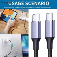 Orangesea USB C to USB C Cable 100W 25cm USB C Charging Cable Fast Charging Cable 480Mbps Charging A