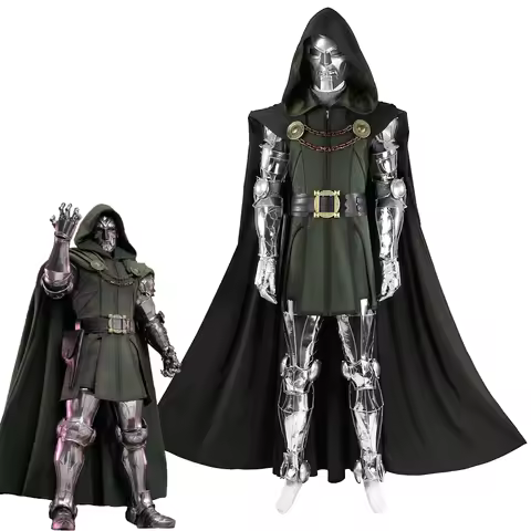 Doctor Cosplay Doom Costume Man's Cloak Dress with Mask Accessories Victor von Doom Halloween Cospla