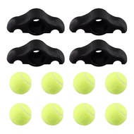 4Pcs Indoor Cycling Bike Foot Pads with 8 Tennis Balls for Wahoo Kickr Core Fitness Bike Shock Absor