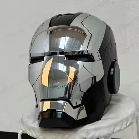 Iron Man Mk5 Helmet 1/1 Iron Man Mk5 Helmet Wearable And Transformable Voice-activated Electric Open
