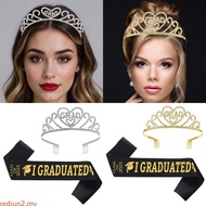 redsun2 Luxurious Sash and Adjustable Crown 2025 Graduation Celebrations Etiquette Belt