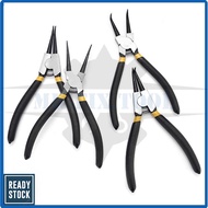 7" Inch Circlip Clip Pliers Straight Bent Internal External Needle Snap Ring Retaining Clip Tool Playar Muncung Tirus