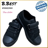 (B.Best)Kasut Sekolah Hitam Tampal size 27-36 percuma stokin