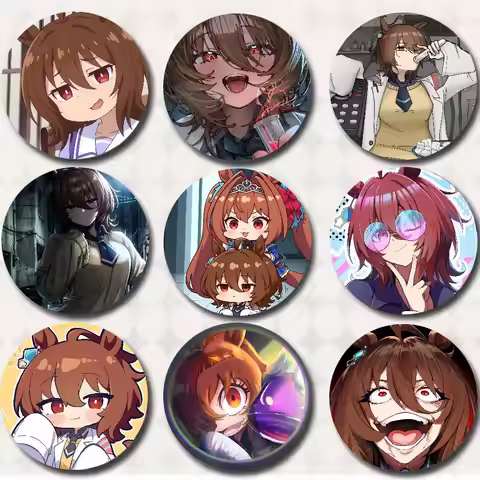 Cute Hot Kawaii Girl Agnes Tachyon Uma Badge Metal Brooch for Bag Clothes Hat Decor Cosplay Accessor