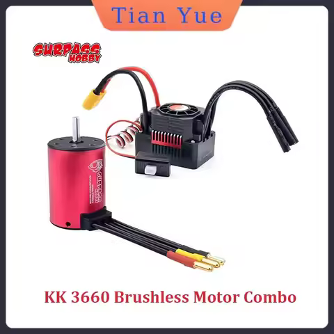 SURPASS HOBBY KK 3660 Brushless Motor Combo 5.0mm Shaft w/ 60A 80A 120A ESC For 1/10 1/12 1/14 1/16 