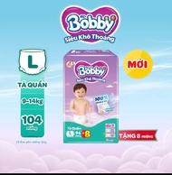 Tã quần Bobby Gói Mega Jumbo size L 96+8 miếng date 2027