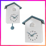 [Predolo2] Cuckoo Wall Clock, Birdhouse Minimalist Modern Clock Pendulum, Wall Mounted or