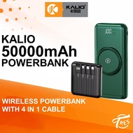 50000mah 30000mah 20000mah 10000mah power bank portable fast charging built-in 4 cable powerbank with wireless charging