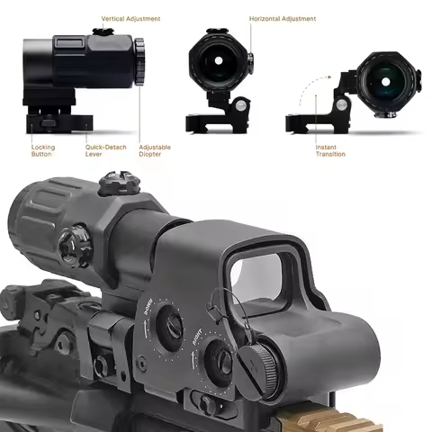 Tactical G33 G43 3X G45 5X Magnifier Scope Sight 551 552 553 558 Holographic Sight UNITY FAST FTC 2.