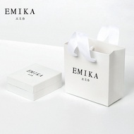 EMIKAชุบทองคำขาว18k สร้อยคอ ความรักและการเต้นของหัวใจของสร้อยคอแฟชั่น จี้สร้อยคอผู้หญ เครื่องประดับเครื่องประดับ