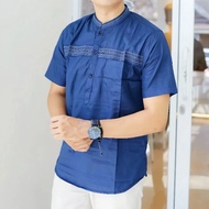 KEMEJA KOKO BAJU KOKO BORDIR MH BENANG PREMIUM BUSANA MUSLIM BAJU MUSLIM PRIA TERBARU LENGAN PENDEK