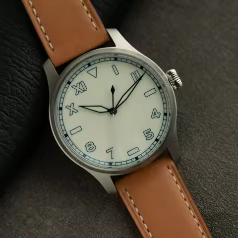 Hruodland Retro Pilot Men's Watches 40MM PT5000/SW200 Sapphire Glass BGW-9 Luminous Automatic Mechan
