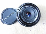 【AB的店】美品PENTAX-M smc 40mm f2.8餅乾鏡PK接環K1 K3數位底片皆可直上可轉接各廠牌無反單眼