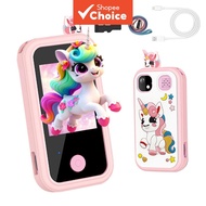 Multifunctional Children Game Phone 2.4 Inch Touch Operation Dual Camera Capture Early Education Gam