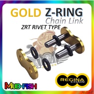 REGINA ZRT GOLD 520, 525 CHAIN CONNECTING LINK, PIN RANTAI Z RING (RIVET TYPE 44)