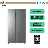 Haier HSR3918FNPG 569L Side By Side Refrigerator Fridge Twin Inverter Save More Energy, Peti Sejuk