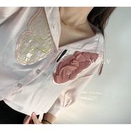 MDLV ~ 2270 Anjelina 3D Flower Applique Shirt