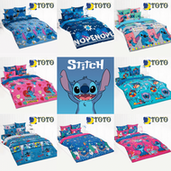 TOTO (ชุดประหยัด) ชุดผ้าปูที่นอน+ผ้านวม 3.5ฟุต 5ฟุต 6ฟุต สติช Stitch (เลือกสินค้าที่ตัวเลือก) #TOTAL โตโต้ ชุดเครื่องนอน ผ้าปู ผ้าปูที่นอน สติทช์
