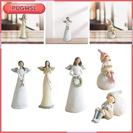 [pugwsl] Angel Figurine Collectible Tabletop Ornament for Fireplace Indoor Shelf