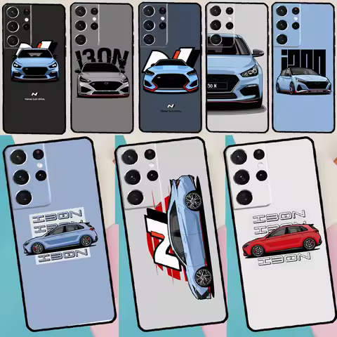 I30N Blue Cars Phone Case For Samsung Galaxy S25 S24 S23 S22 S21 Ultra S9 S10 S20 Plus FE Funda Cove