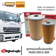 ชุดกรองน้ำมันเครื่อง ISUZU DECA360 (เครื่อง 6UZ) MAKOTO ไส้กรองน้ำมันเครื่อง อิซูซุ รถบรรทุก ไส้กรอง