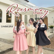 Chubbyland.(Chest 38-50) Rosemary Dress Collar Embroidery Large Size Plump Girl Plus 100 Lo Can Wear
