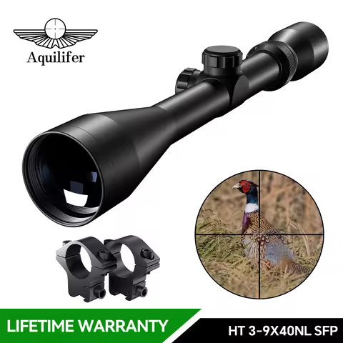 Aquilifer 3-9X40 Nl Rifle Scope, Ed Glass, for .22Lr Rimfire Air Gun Shotgun, Hunting & Beginner, Li