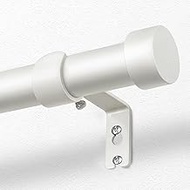 KAMANINA White Curtain Rod 32 to 144 Inch (2.6-12 Feet), 1 Inch Heavy Duty Curtain Rods for Windows,