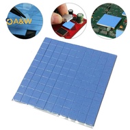 A&W Blue 100mmx100mmx1mm GPU CPU Heatsink Cooling Thermal Conductive Silicone Pad