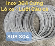 Dây Sus 304 - inox 304 Cứng làm lò xo - lưỡi câu cá  lồng chim  dạng mờ  nhiều kích thước Fiman