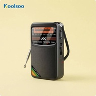 [Koolsoo] 3-Band Portable Radio Compact AM Frequency Modulation Shortwave Radio Carrying