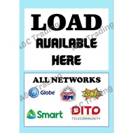 Load Available Here Signage Laminated